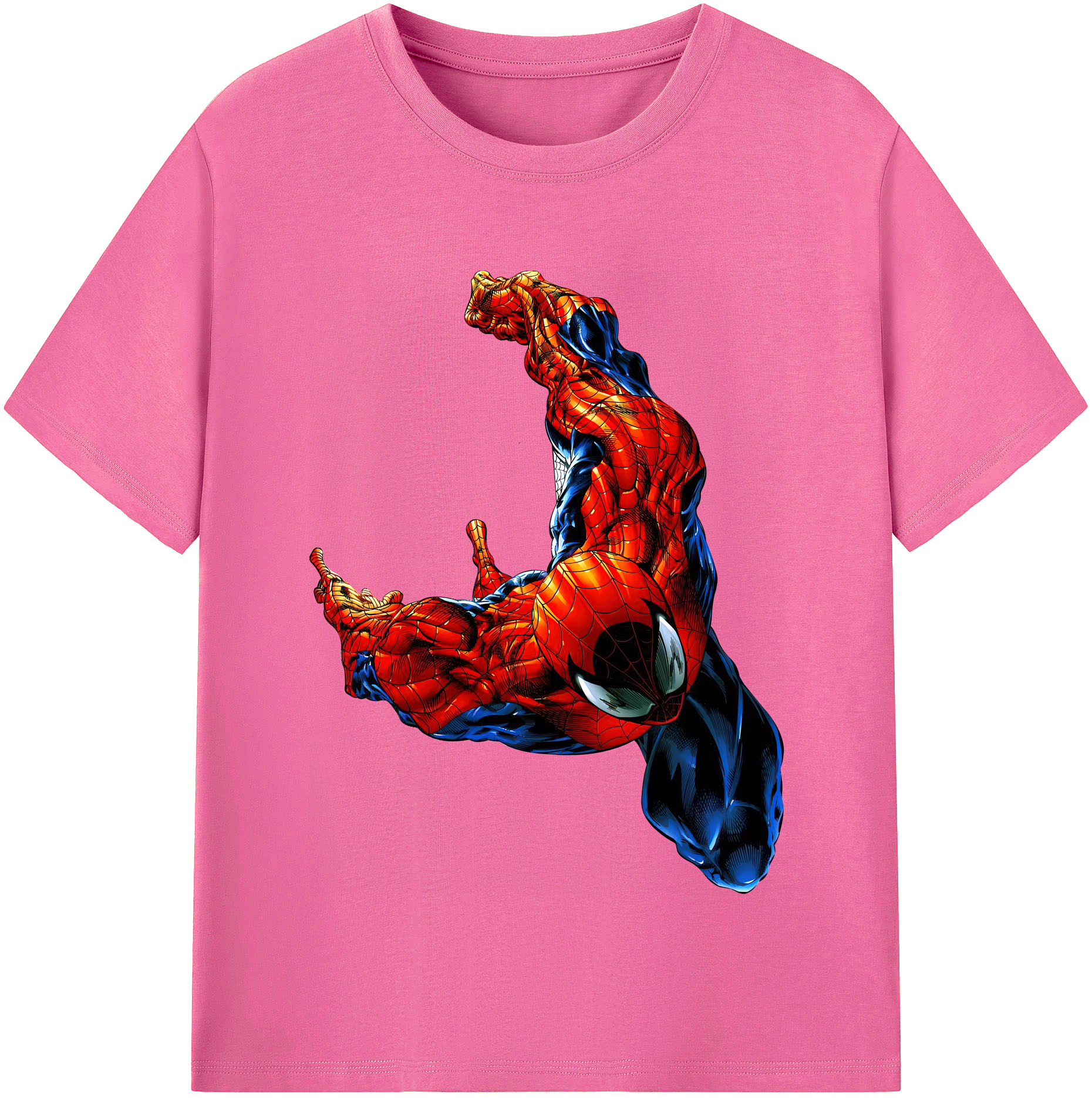 （画像用） Spider Man スパイダーマン レディースカジュアルプリントTシャツ（綿100％）